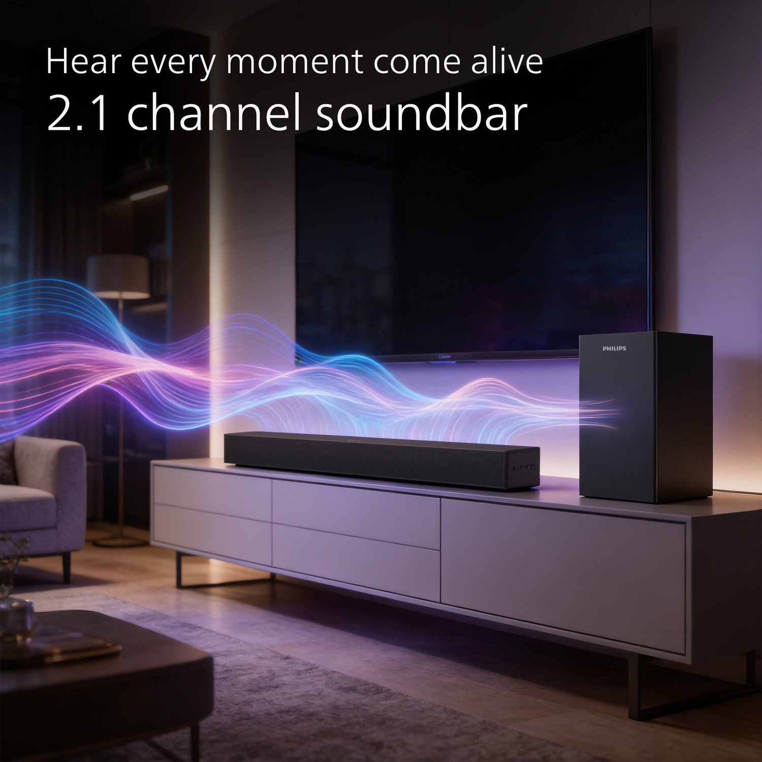 Image of PHILIPS TAB4321 120 W Bluetooth Soundbar