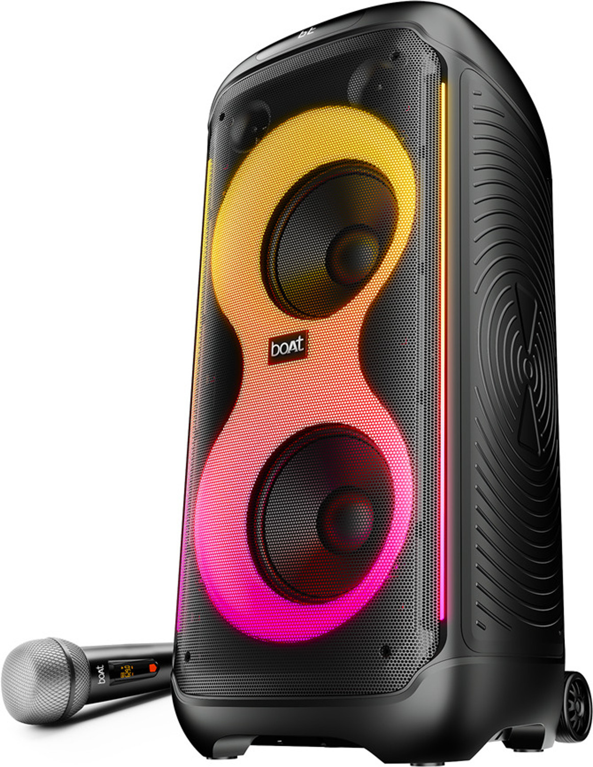 Image of boAt PartyPal 650, Karaoke Auto Tuner, DJ Tracks & Bass Drop, UHF Mic, RGB LEDs 300 W Bluetooth Tower Speaker
