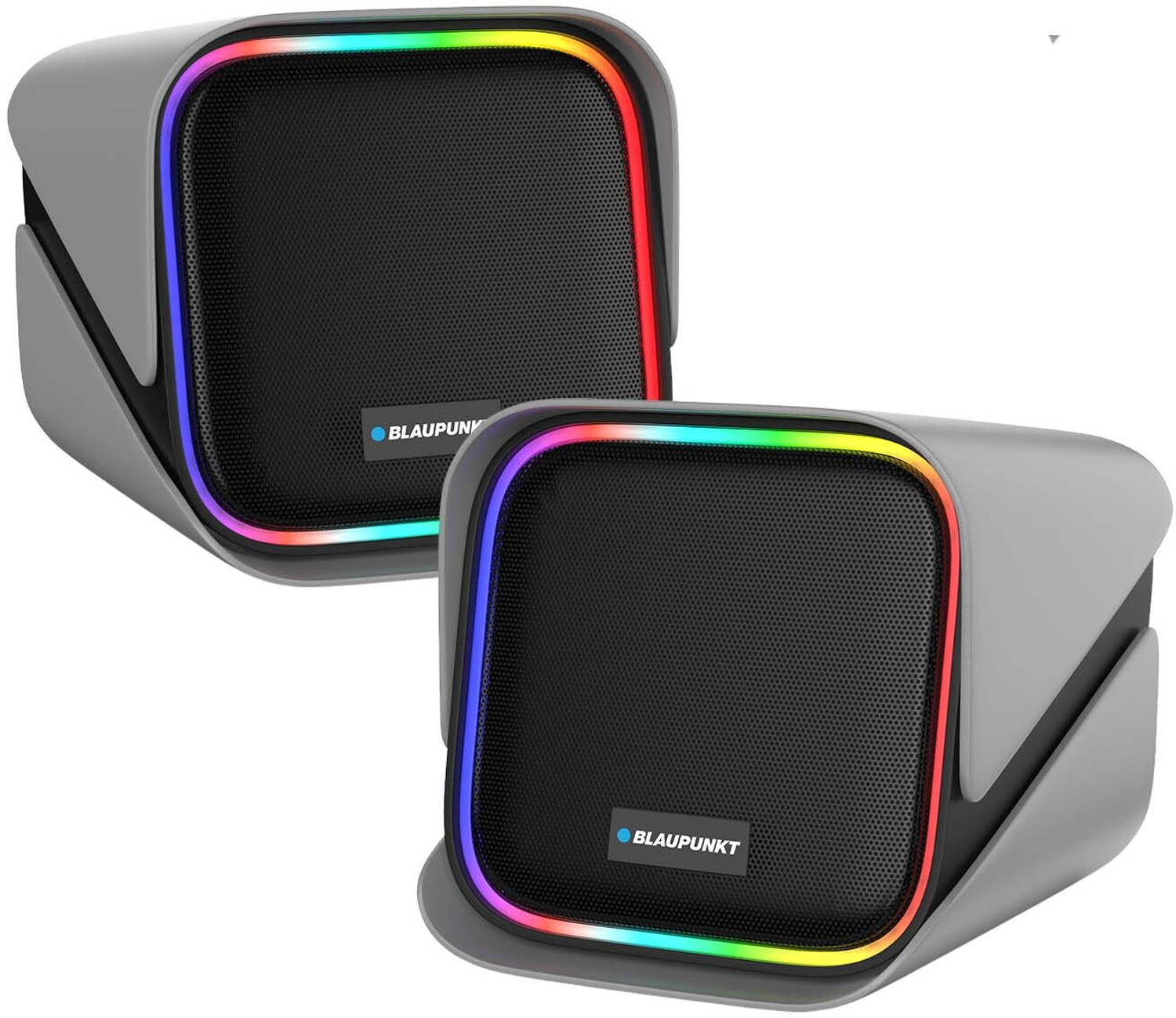 Image of Blaupunkt TWINZ Bookshelf Bluetooth Speaker with TWS Stereo, RGB Lights, 2000mAh Battery 30 W Bluetooth PA Speaker