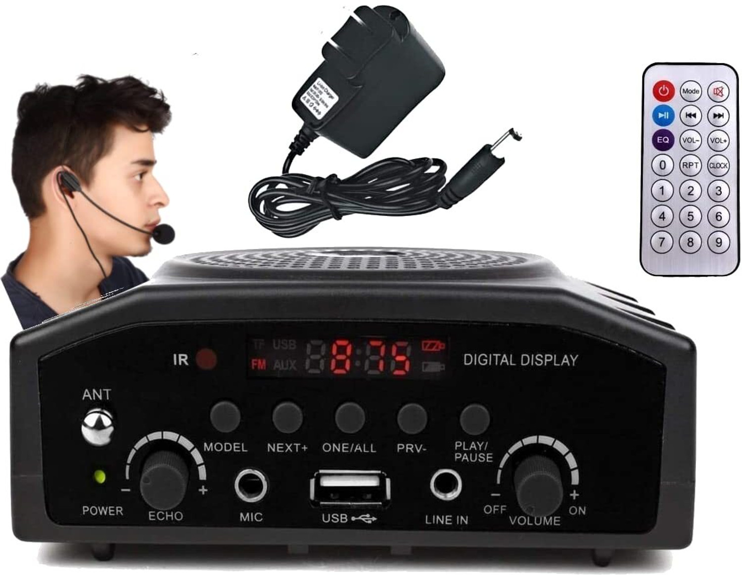 Image of TRONICA Rechargeable Multimedia Portable Digital Display Speaker with Karaoke Mic 12 W Mobile /Tablet Speaker