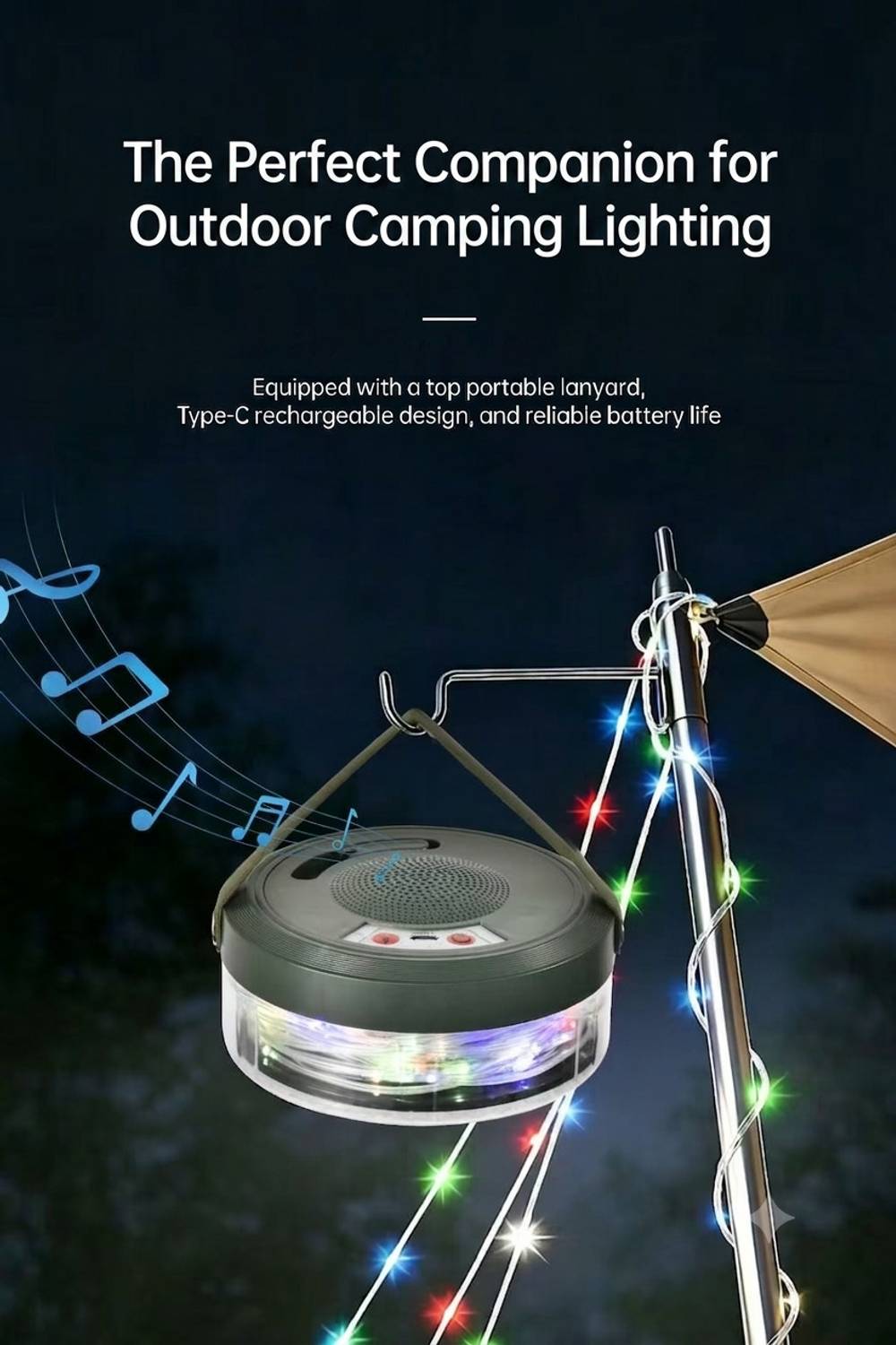 Omnex 10W Bluetooth Speaker with Lantern - Image 5