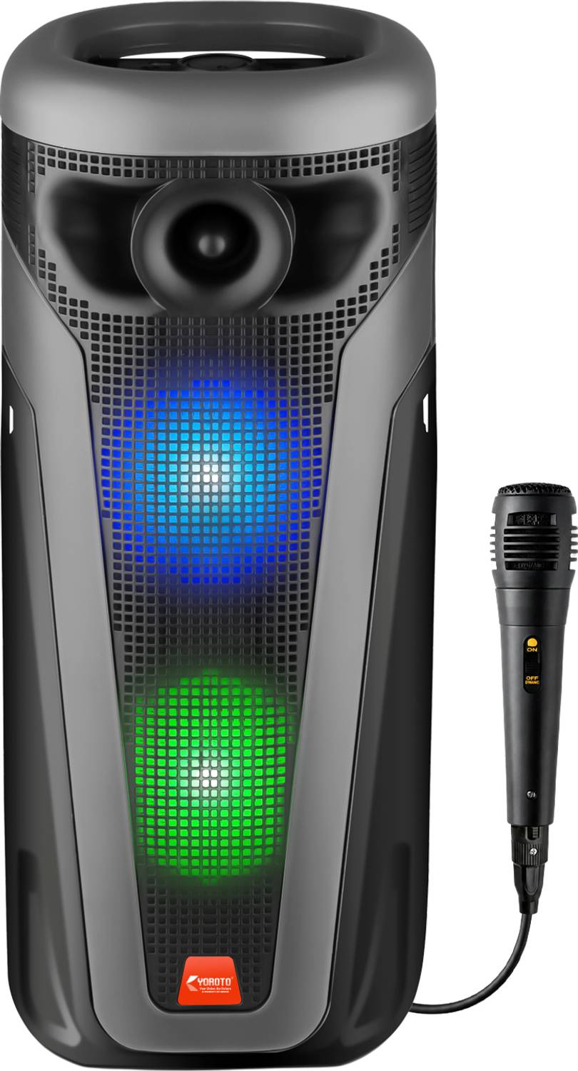 YOROTO J30 with Deep Bass, RGB LED Lights, Karaoke Mic Support & ...mo