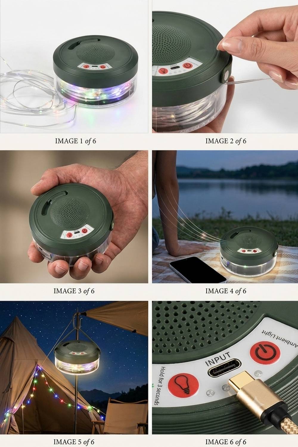 Omnex 10W Bluetooth Speaker with Lantern - Image 3