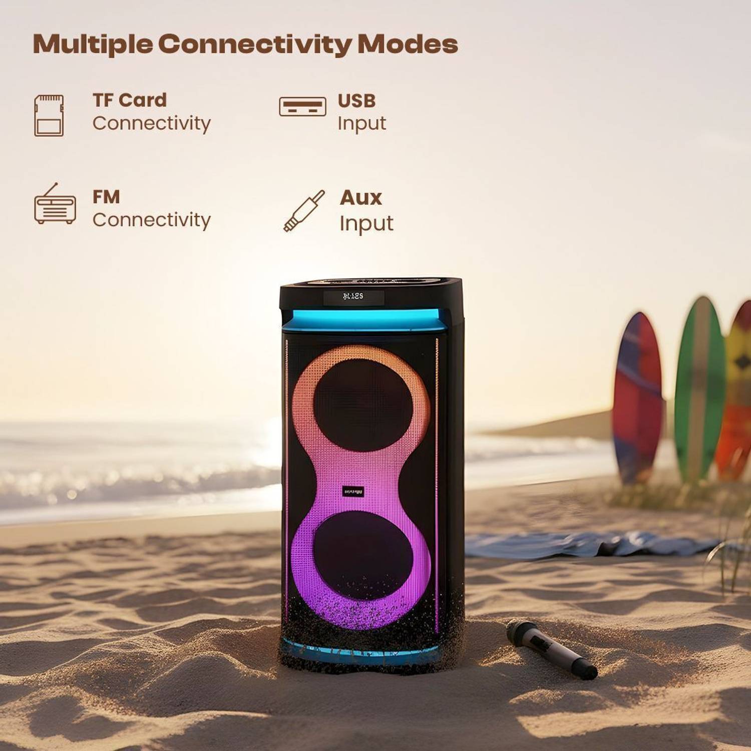 iNFiRe Thunder Pro 80W Bluetooth Party Speaker - Image 5
