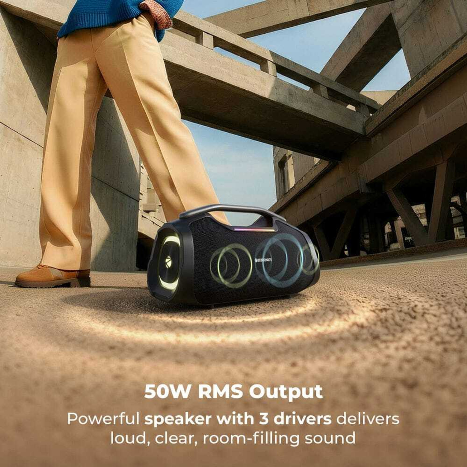 Image of ZEBRONICS Zeb Sound Feast 450 50 W Bluetooth Party Speaker