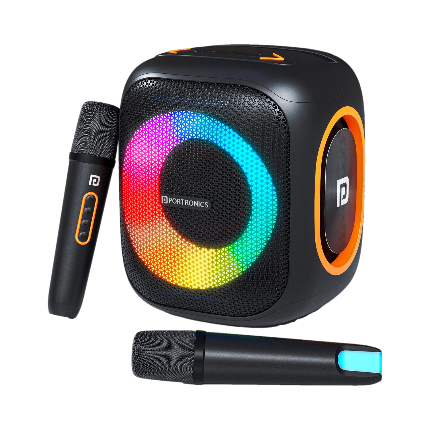 Portronics Dash 10 50W Wireless Bluetooth party Speaker With Dual Wireless Karaoke Mic 50 W Bluetooth Party Speaker