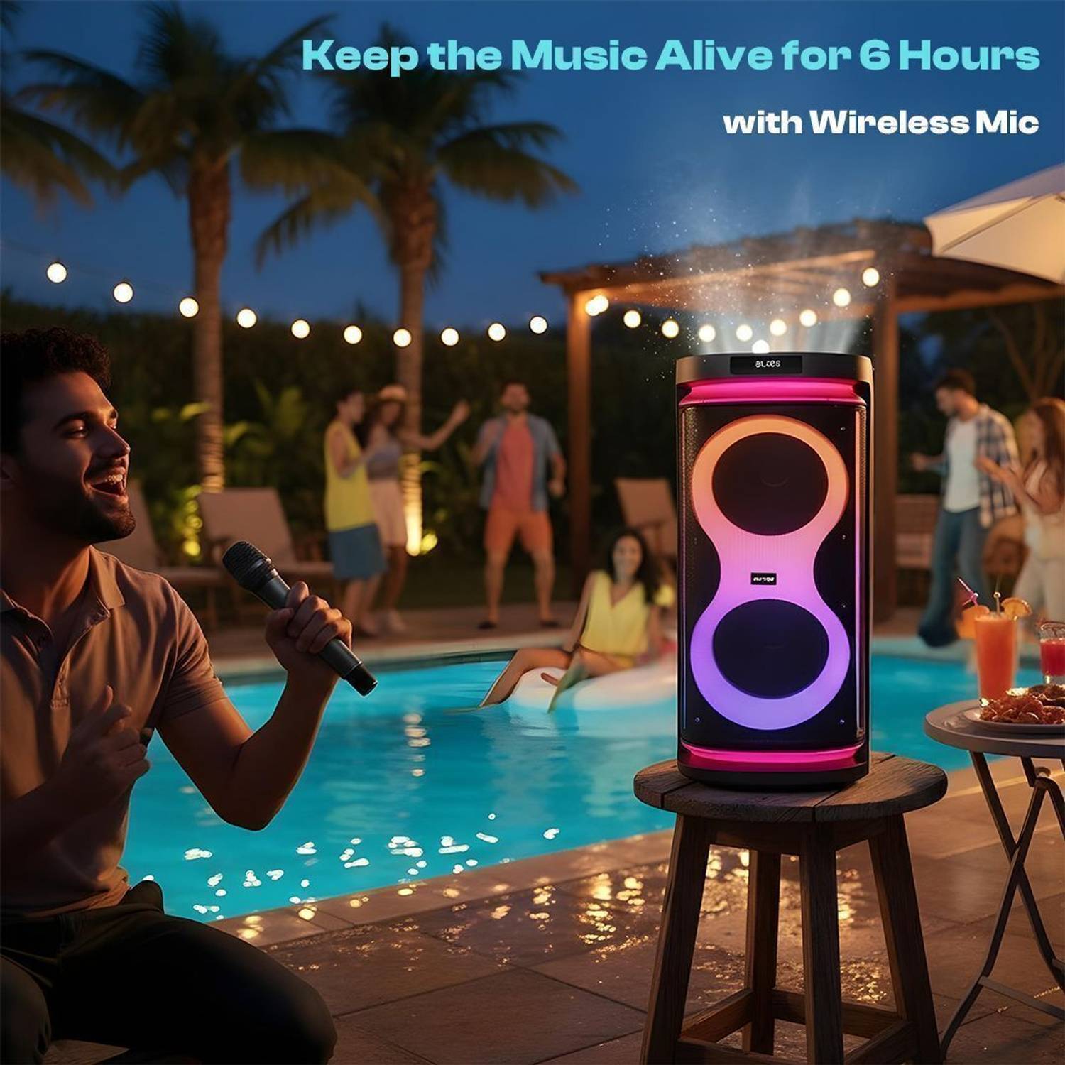 iNFiRe Thunder Pro 80W Bluetooth Party Speaker - Image 4