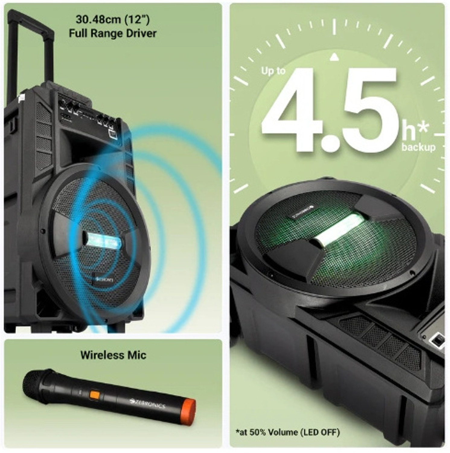 Image of ZEBRONICS 100 48 W Bluetooth Party Speaker