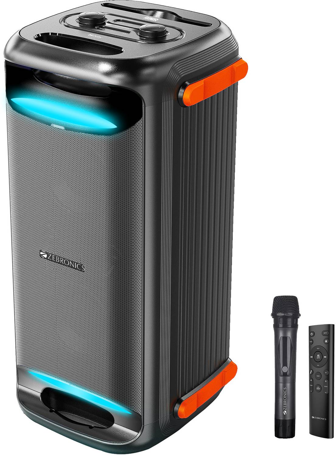 ZEBRONICS Audio,,Portable,USB,AUX ,Karaoke,Recording Function 100 W Bluetooth Party Speaker