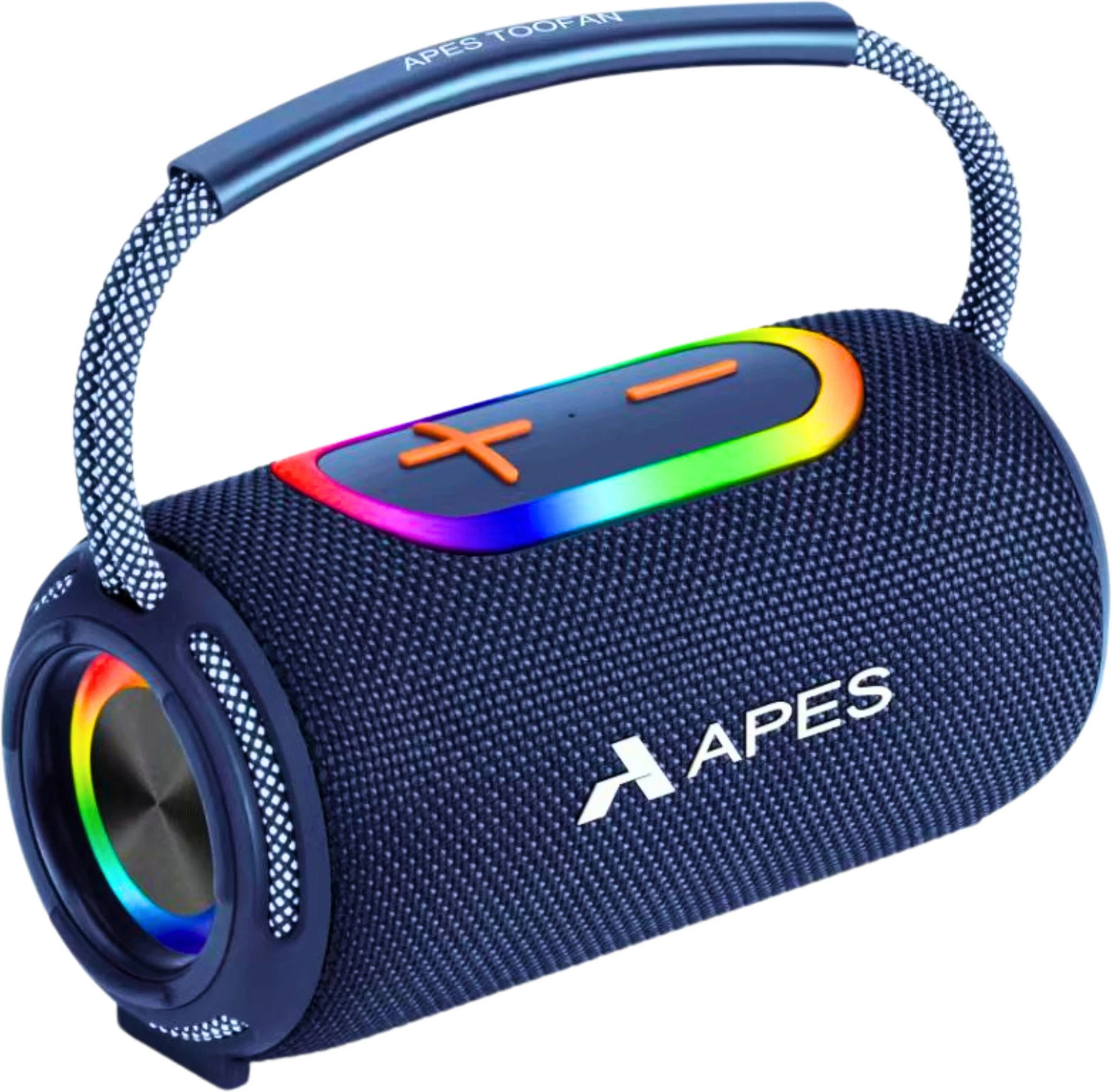 Image of APES Toofan Bluetooth Speaker, 6Hrs Playtime, Dynamic RGB LED's,TF card, USB, and AUX 10 W Bluetooth Party Speaker