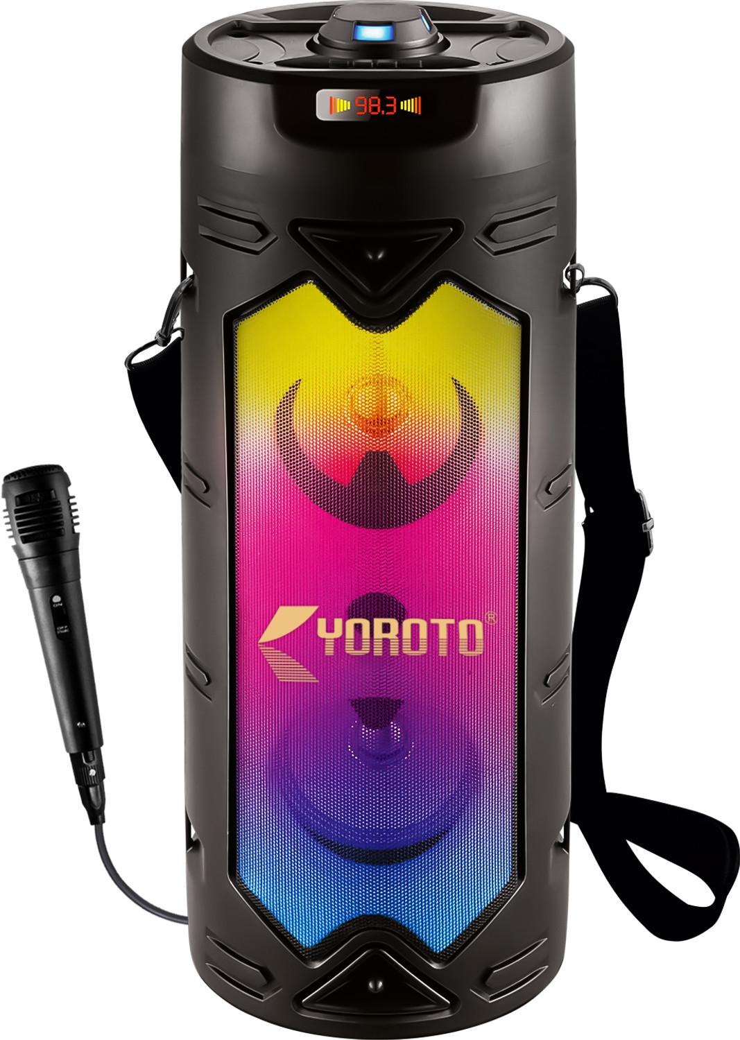 Image of YOROTO Bluetooth Party Speaker with Wired Mic, Surround sound, RGB Lights & Tws Mode 40 W Bluetooth Party Speaker