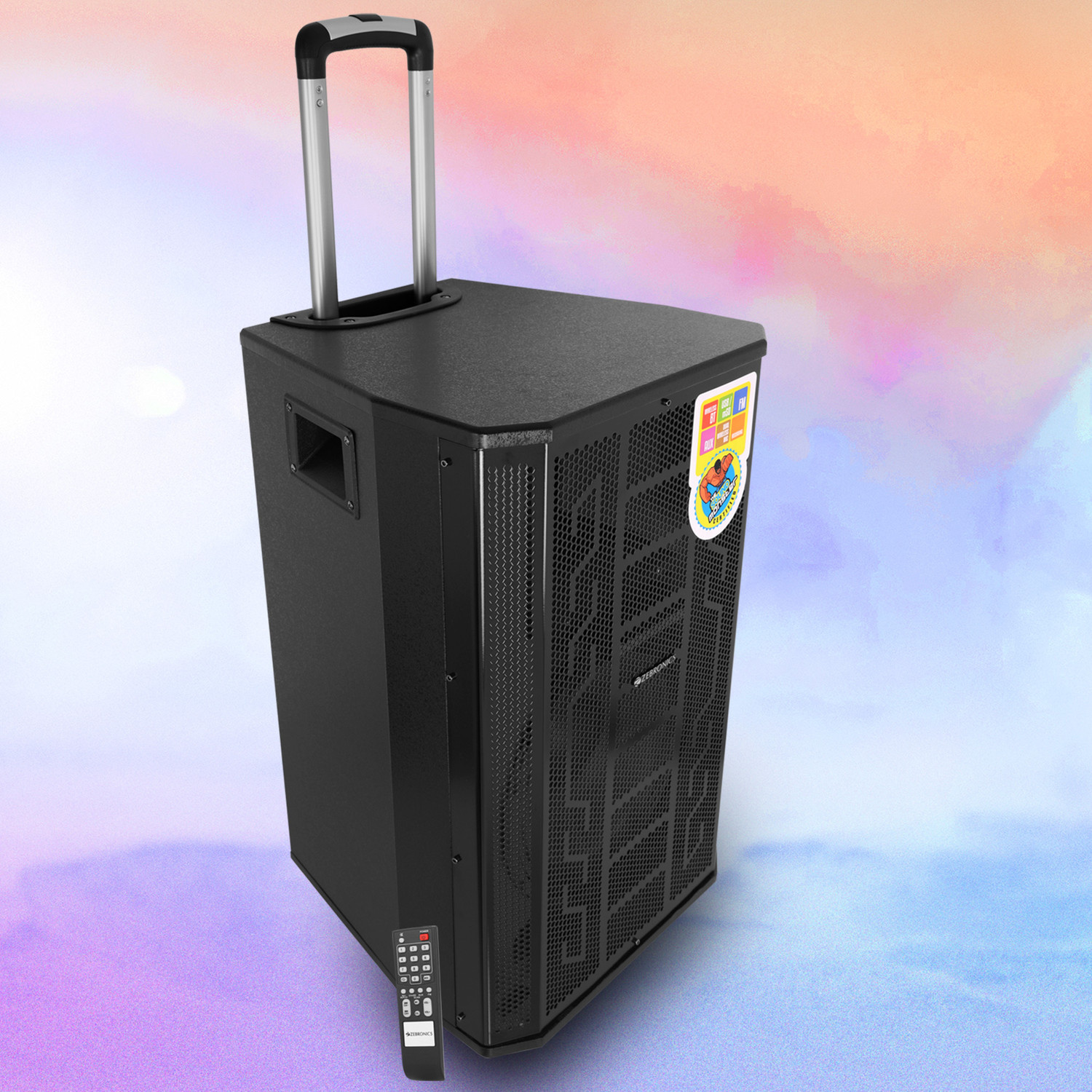 Image of ZEBRONICS ZEB-PRO 2X15L1 (METAL PRO) with Dual Wireless Mic, 150 W Bluetooth Party Speaker
