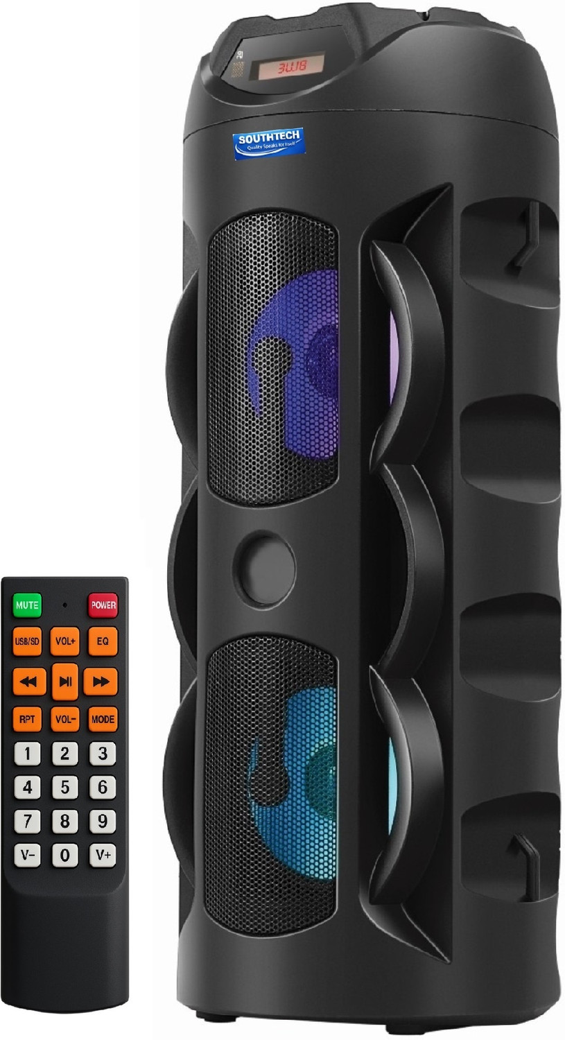 Image of SOUTHTECH DHOOM Bluetooth Party Tower Speaker|Dual Driver|RGB Lights|Remote| 40 W Bluetooth Party Speaker
