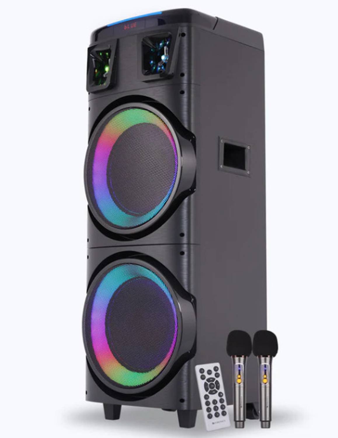 ZEBRONICS ZEB-BUDDY 400 TWS,Voice Changing Wireless MIC,Upto 3h Backup,RGB LED Lights 220 W Bluetooth Party Speaker