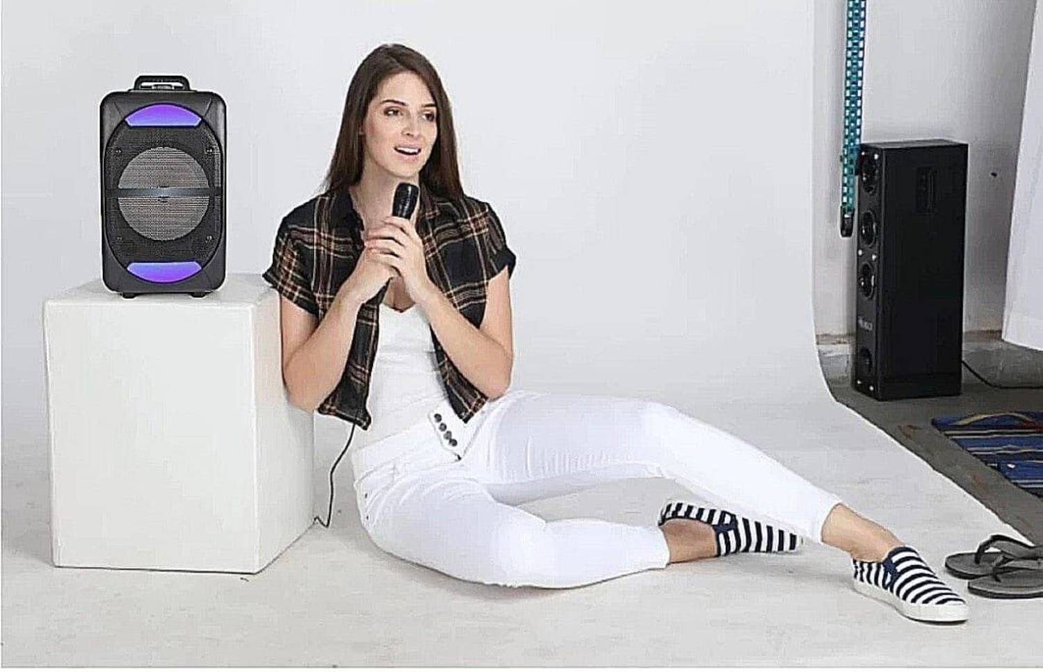 ME&U SargamMusic 8inchD Bluetooth Party Speaker - Image 5