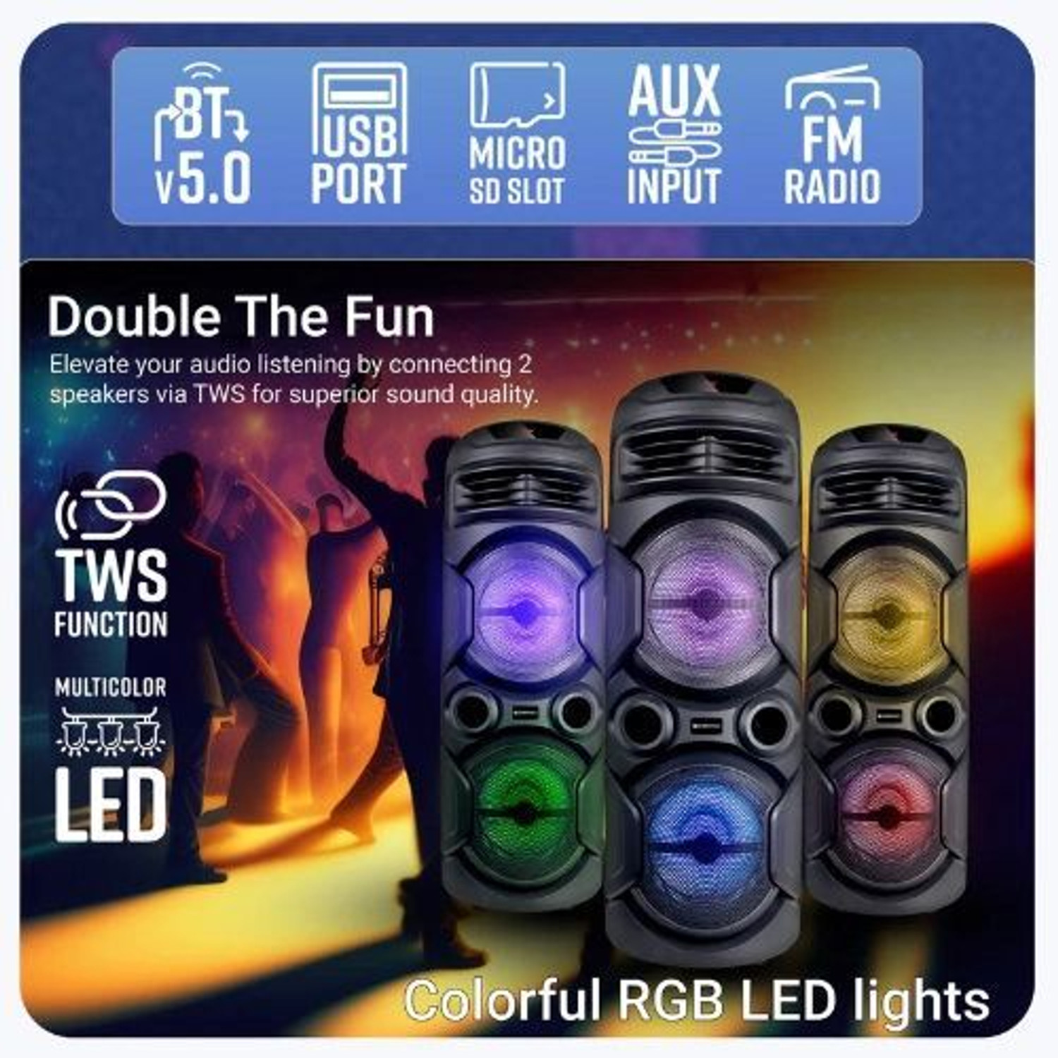 Image of ZEBRONICS Zeb Thump 222 40 W Bluetooth Party Speaker