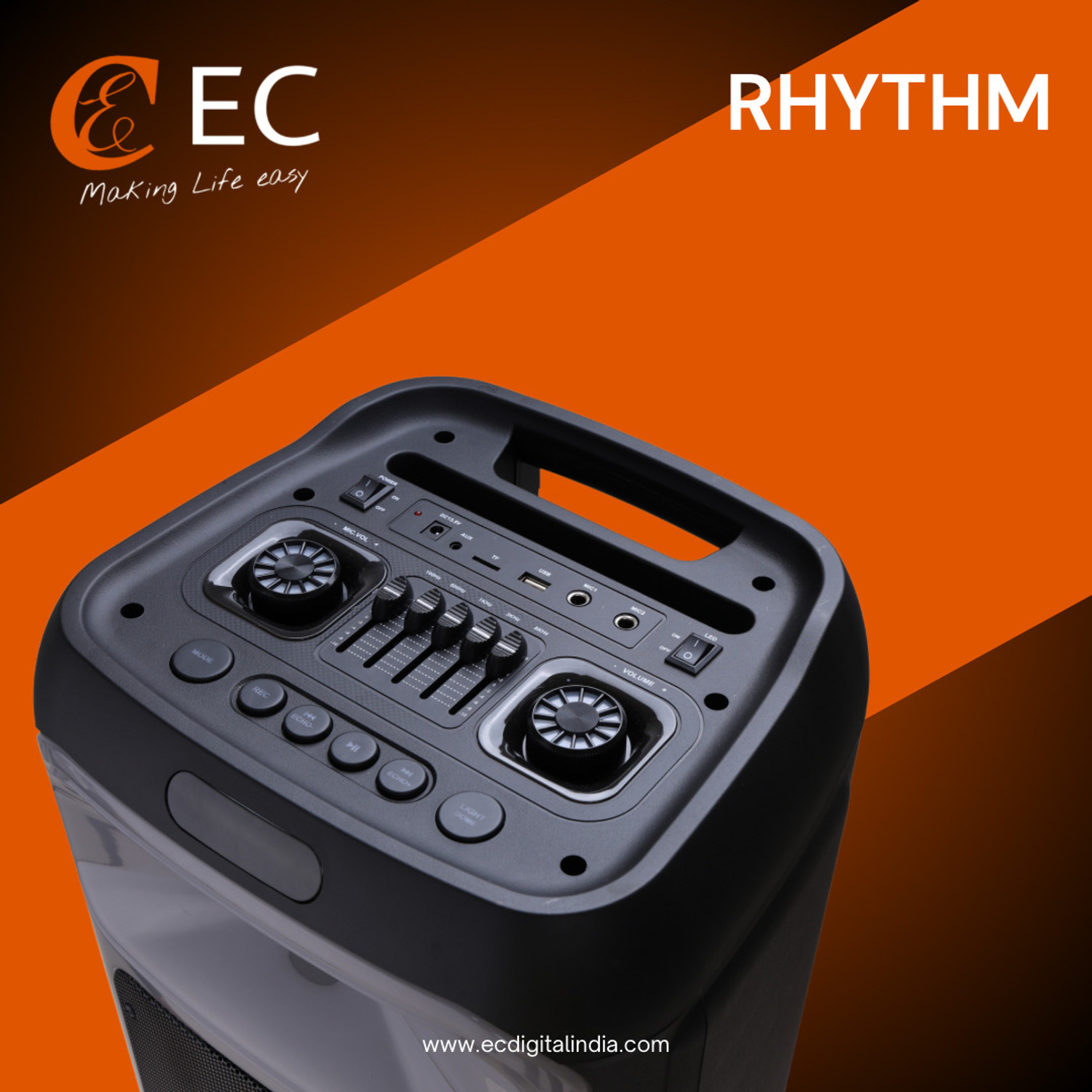 Image of EC RHYTHM 80W BLUETOOTH TROLLEY SPEAKER 80 W Bluetooth Party Speaker