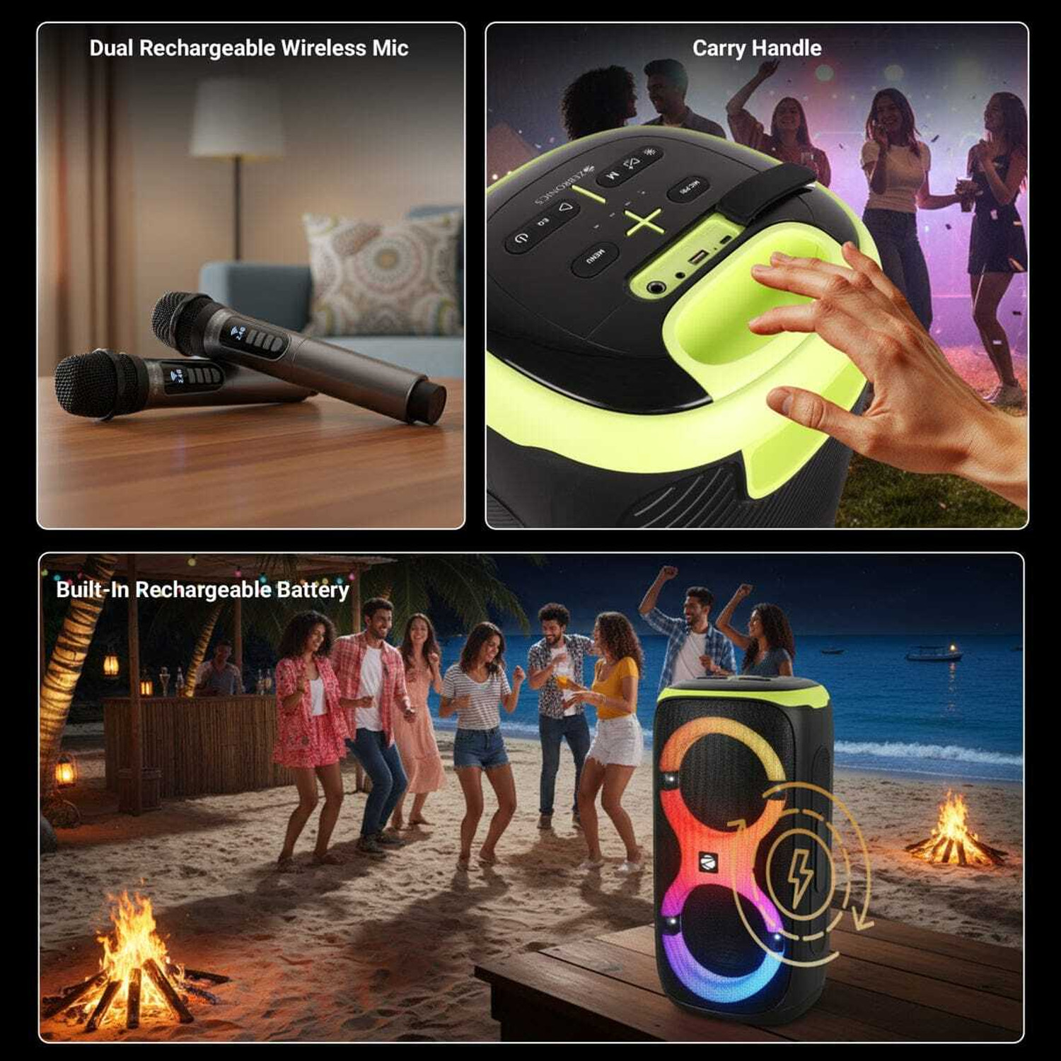 Image of ZEBRONICS THUMP 802 120 W Bluetooth Party Speaker