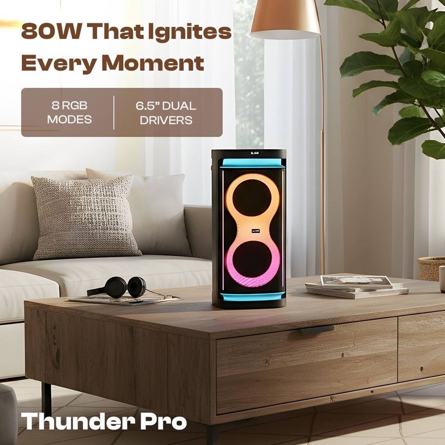 iNFiRe Thunder Pro 80W Bluetooth Party Speaker - Image 2