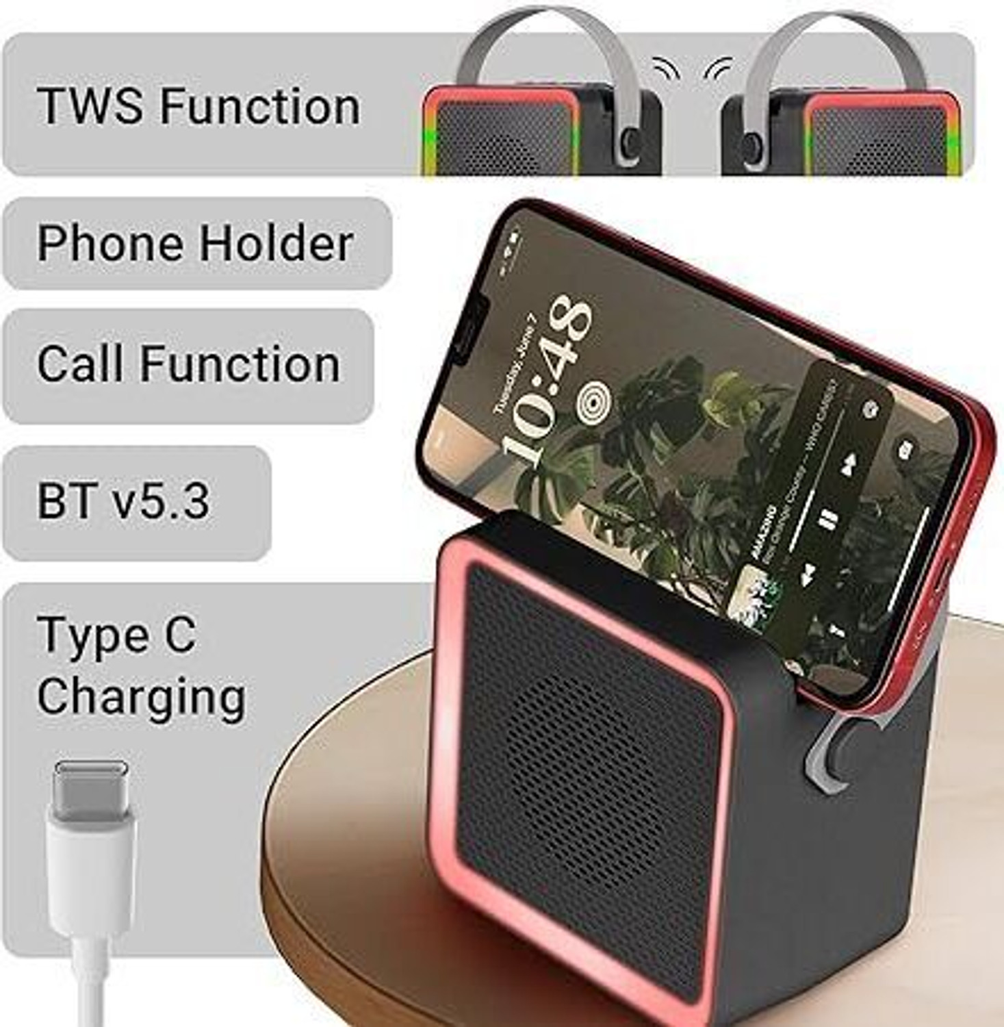 Image of ZEBRONICS COUNTY 8 PORTABLE BT SPEAKER 8 W Bluetooth Party Speaker