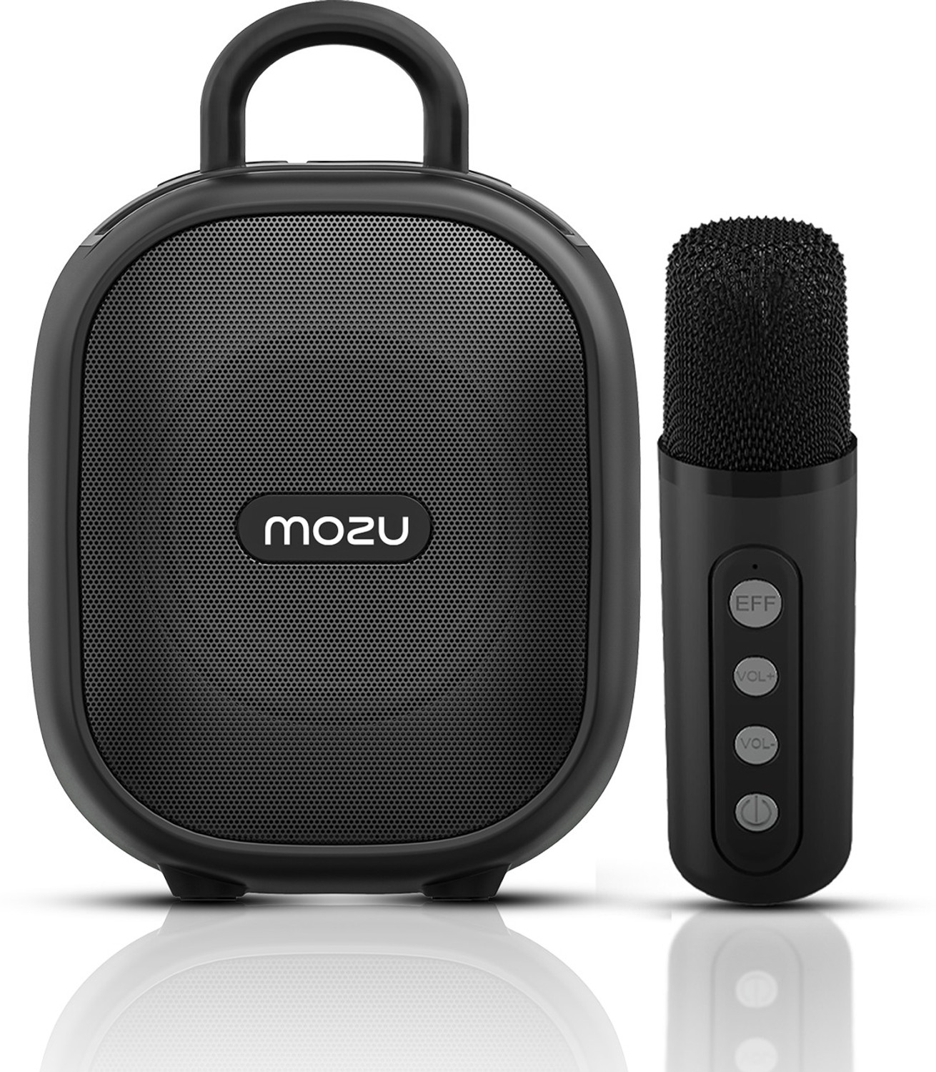 Image of Mozu Bassmore X10|8 RGB|Wireless Karaoke Mic With Voice Changer & Mobile Dock 15 W Bluetooth Party Speaker