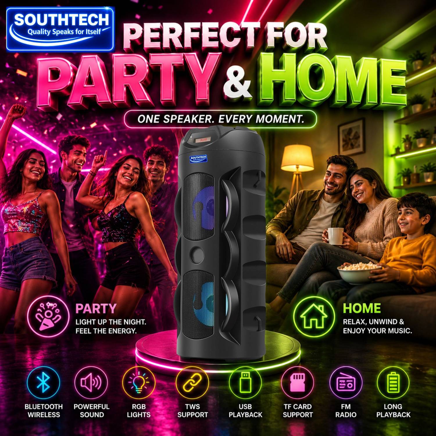 SOUTHTECH Thunder Bluetooth Party Tower Speaker - Image 5