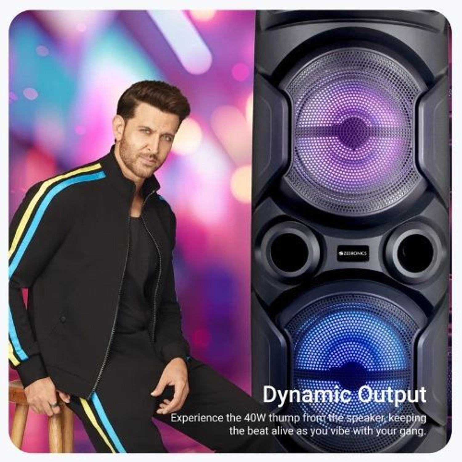Image of ZEBRONICS Zeb Thump 222 40 W Bluetooth Party Speaker
