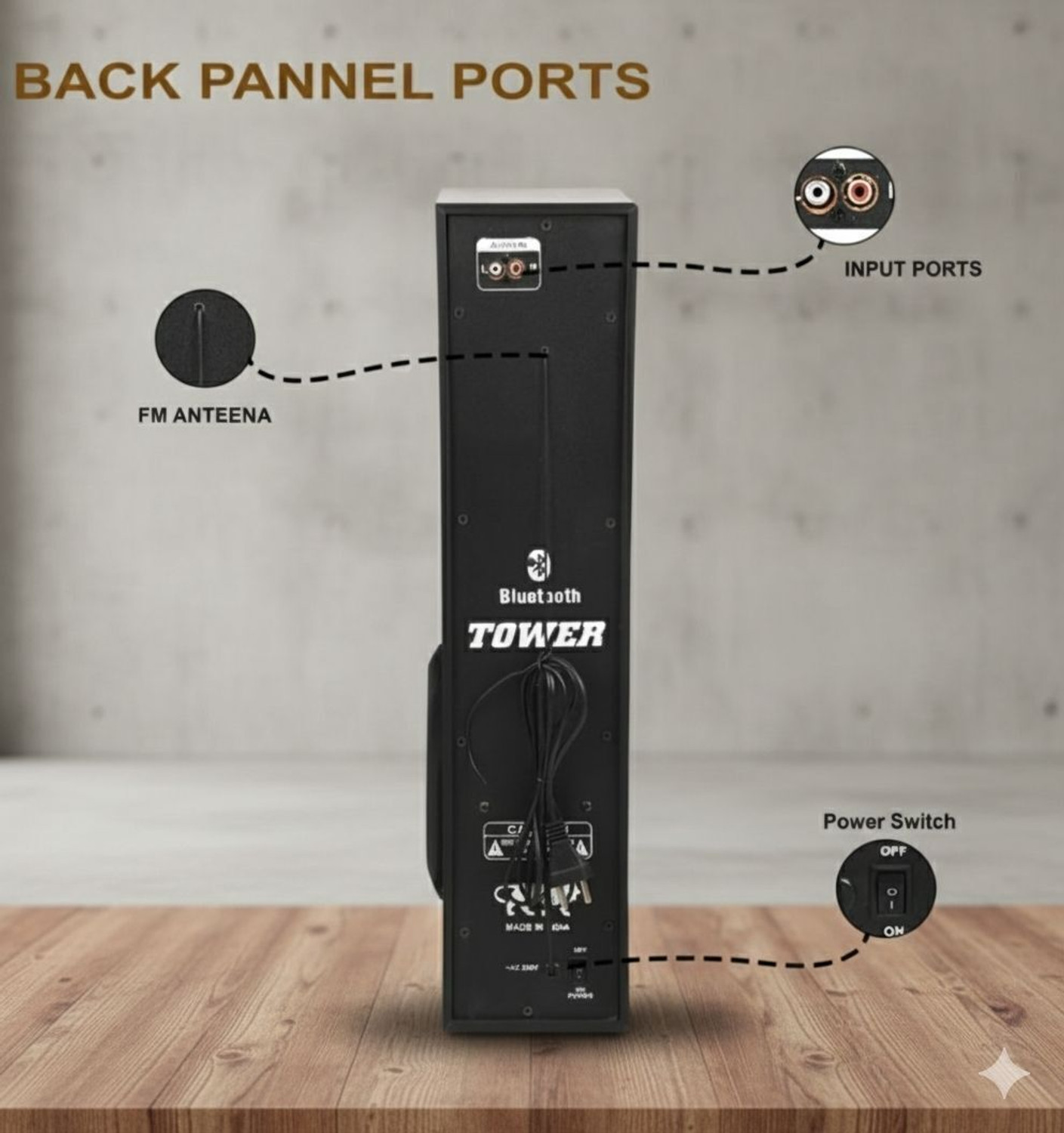 Image of Sainitone ST 05 Black RGB 120 W Bluetooth Party Speaker