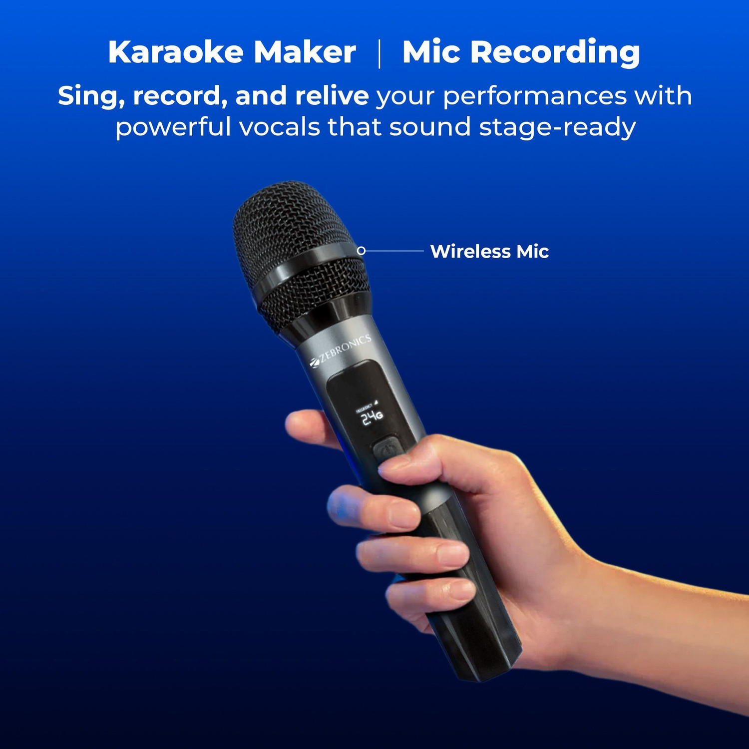 Image of ZEBRONICS Party Fyre 700, Upto 7hrs Playback, Wireless Mic, RGB, TWS, USB, AUX. 120 W Bluetooth Party Speaker