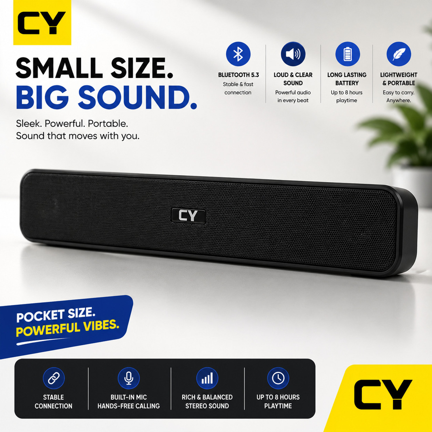Image of CYOMI CYOMI 670 Soundba 10 W Bluetooth Party Speaker