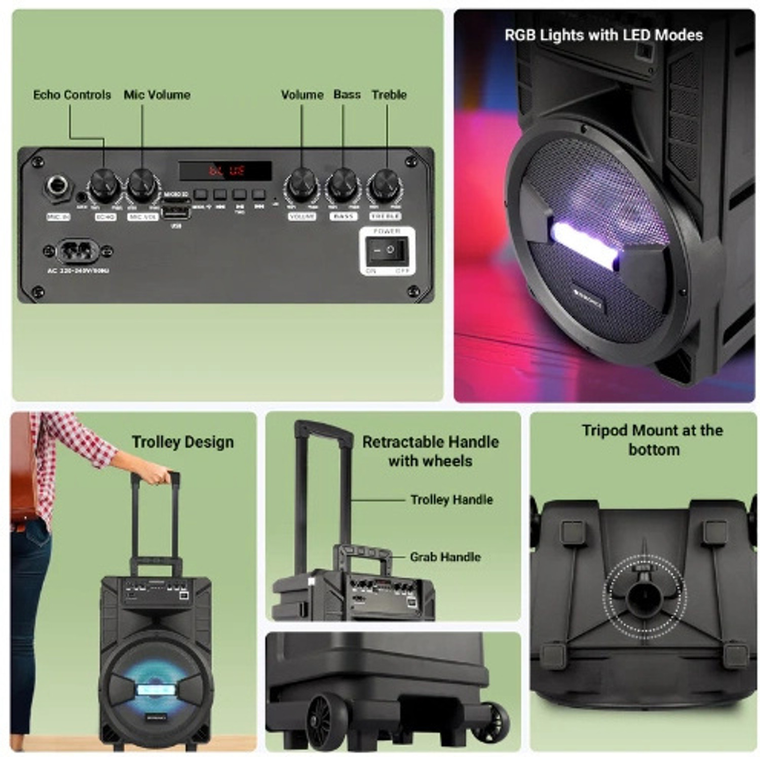 Image of ZEBRONICS 100 48 W Bluetooth Party Speaker