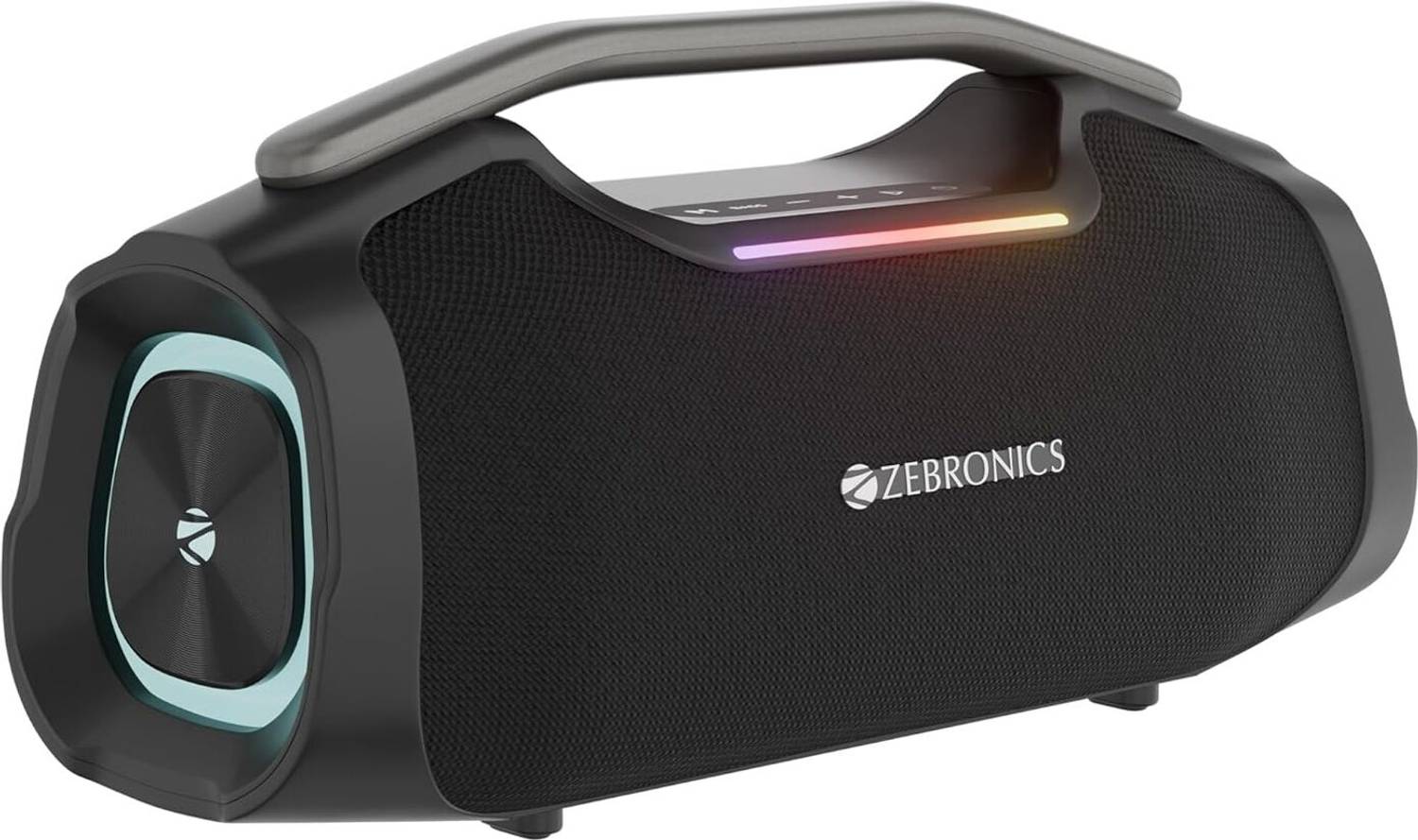 ZEBRONICS Sound Feast 450, Upto 5hrs Playback, Dual Drivers, Subwoofer, TWS, RGB, USB, AUX 50 W Bluetooth Party Speaker