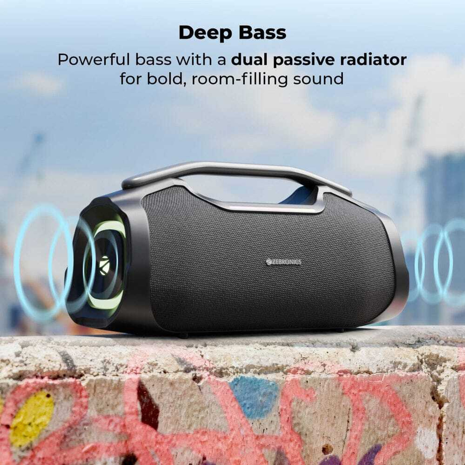 Image of ZEBRONICS Zeb Sound Feast 450 50 W Bluetooth Party Speaker