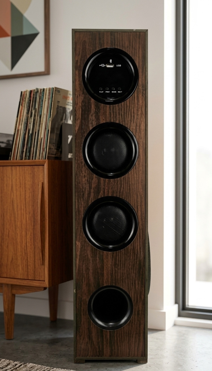 Image of Sainitone ST-ST04-130W-TWR-BLK 130 W Bluetooth Party Speaker