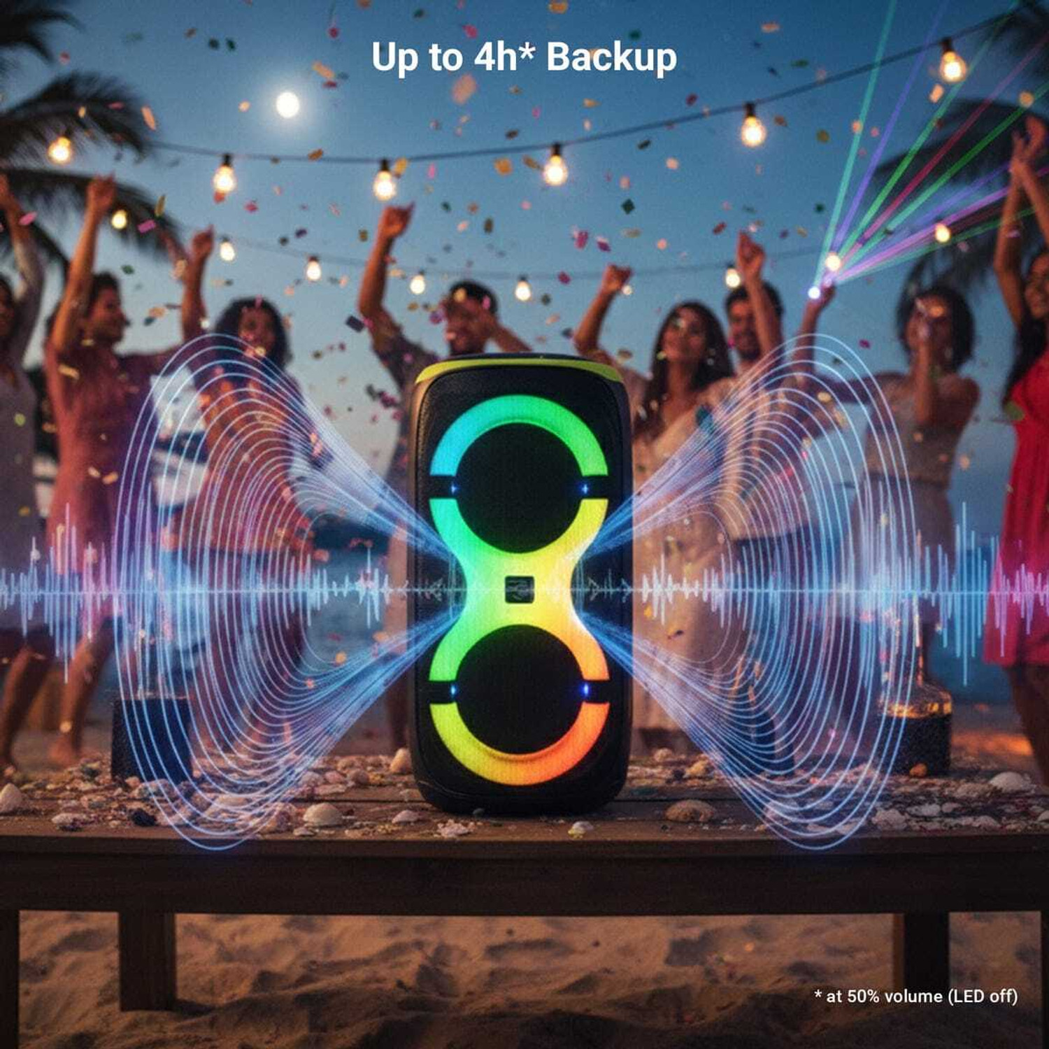 Image of ZEBRONICS THUMP 802 120 W Bluetooth Party Speaker