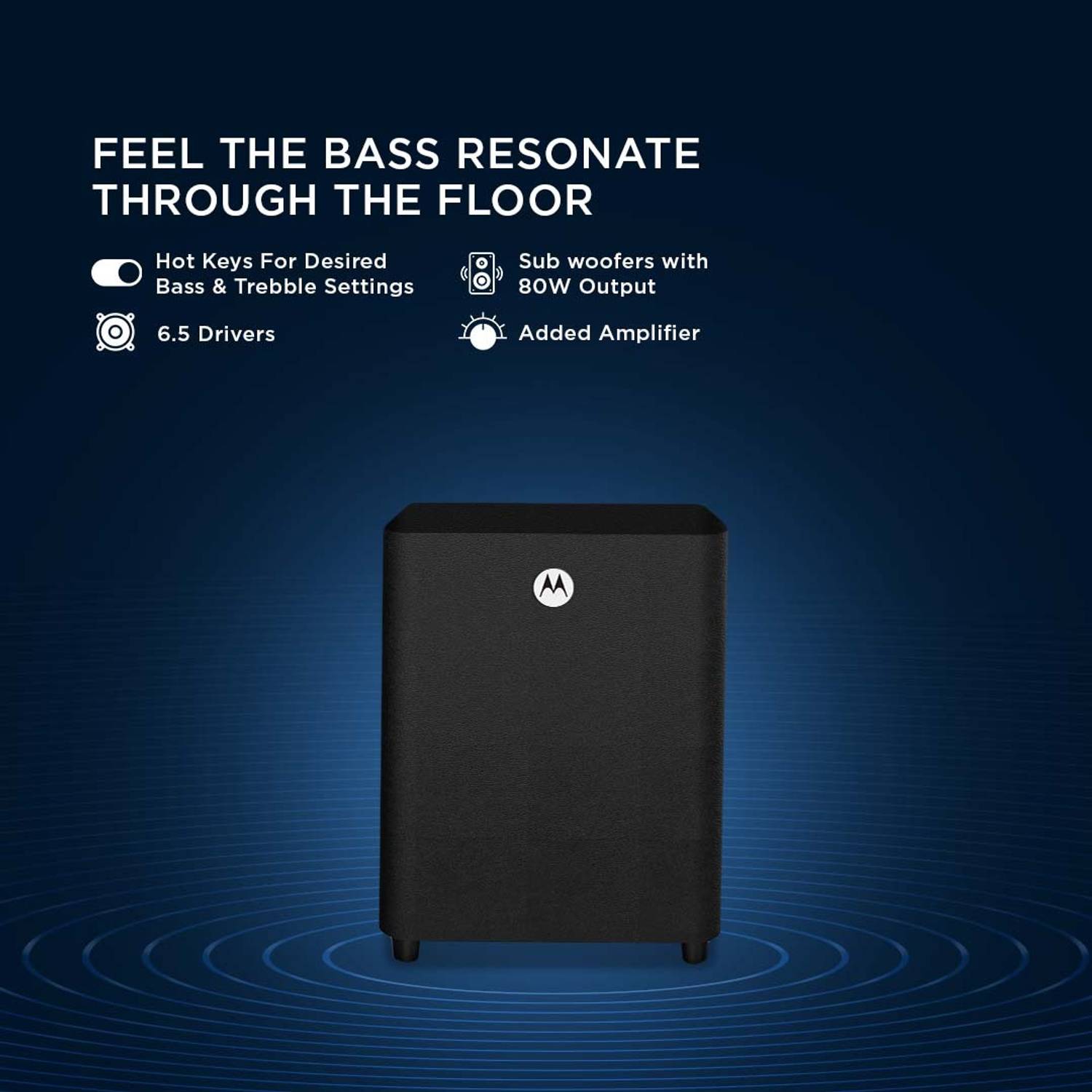 Motorola AmphisoundX 350W Bluetooth Soundbar Black - Image 5