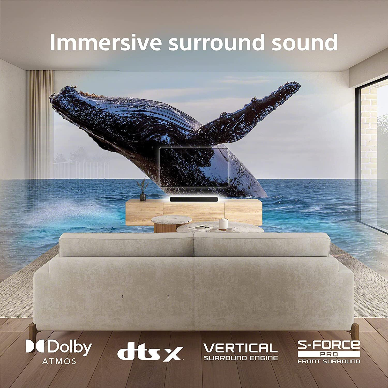 Image of SONY HT-S2000 Dolby Atmos Home theatre, Subwoofer, Powerful bass, DTSX & HEC App Bluetooth Soundbar