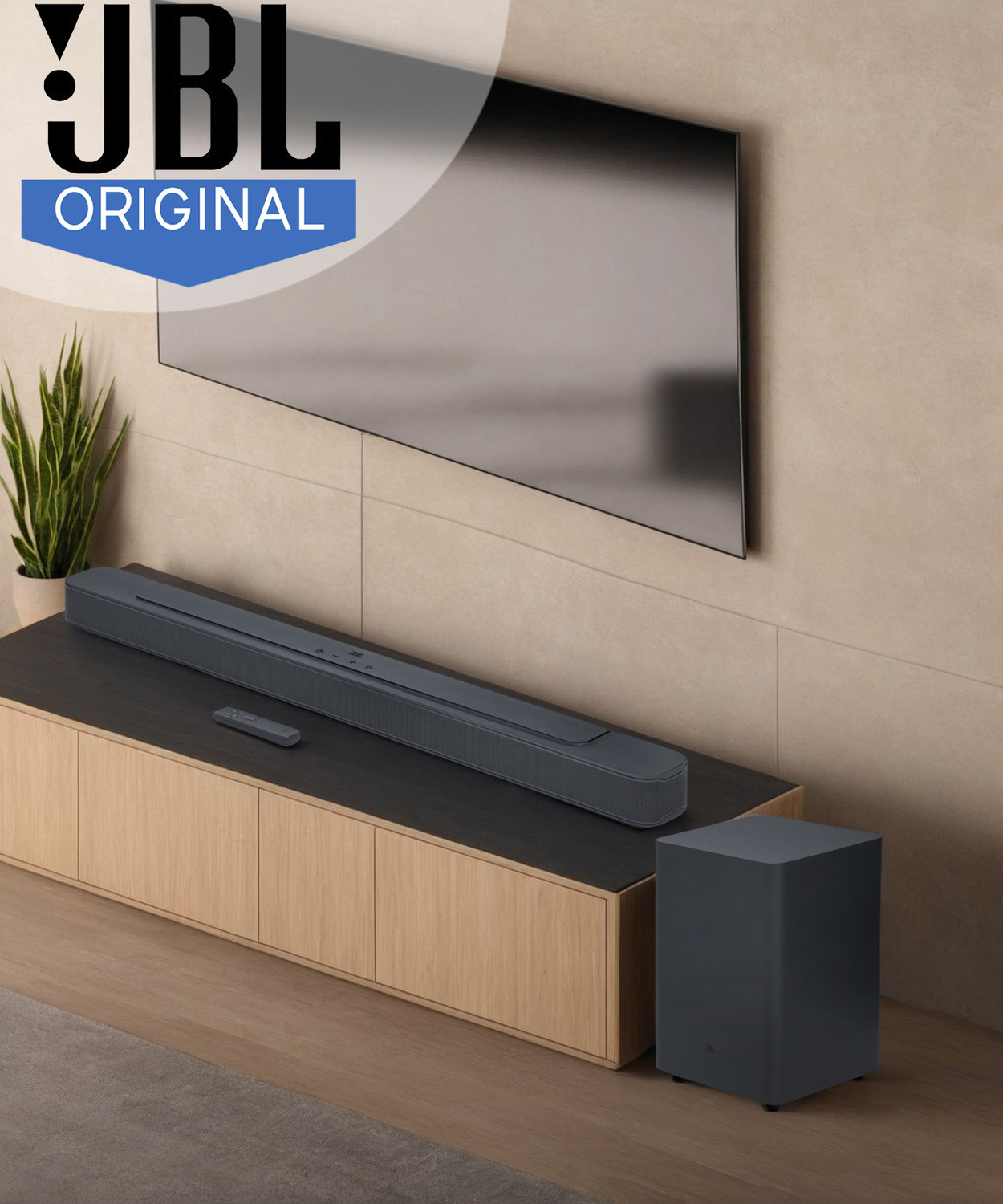 Image of JBL Bar 2.1 Deep Bass (MK2), Dolby Digital, Wireless 6.5 inch Subwoofer, HDMI 300 W Bluetooth Soundbar