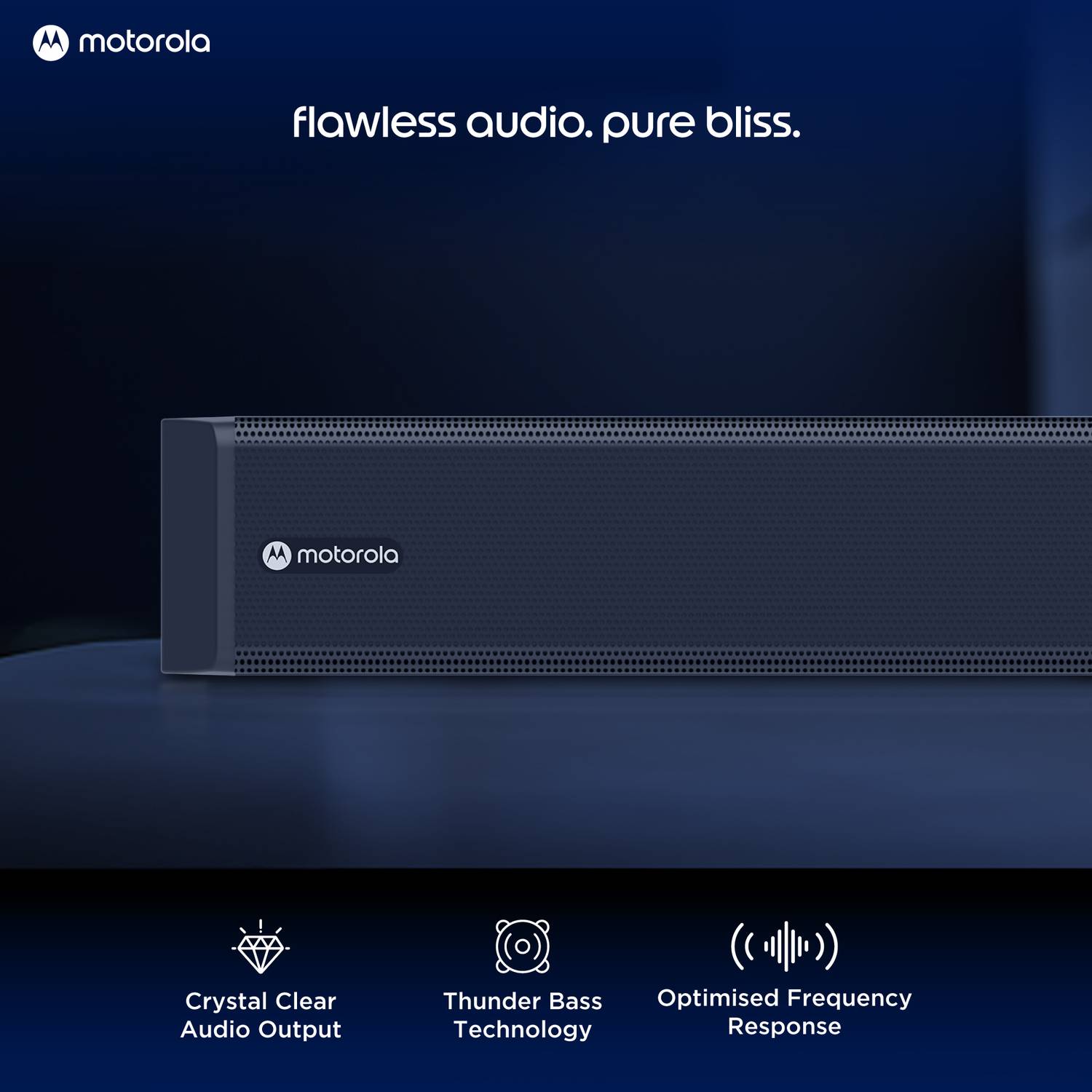 Motorola AmphisoundX Vibe 600W Bluetooth Soundbar Black - Image 4