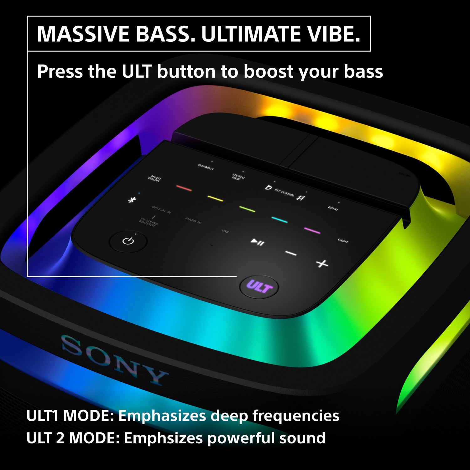 Image of SONY Tower 9 Massive BASS & Powerful sound, 25 Hrs Battery, 360 Party Sound & Light Bluetooth Party Speaker