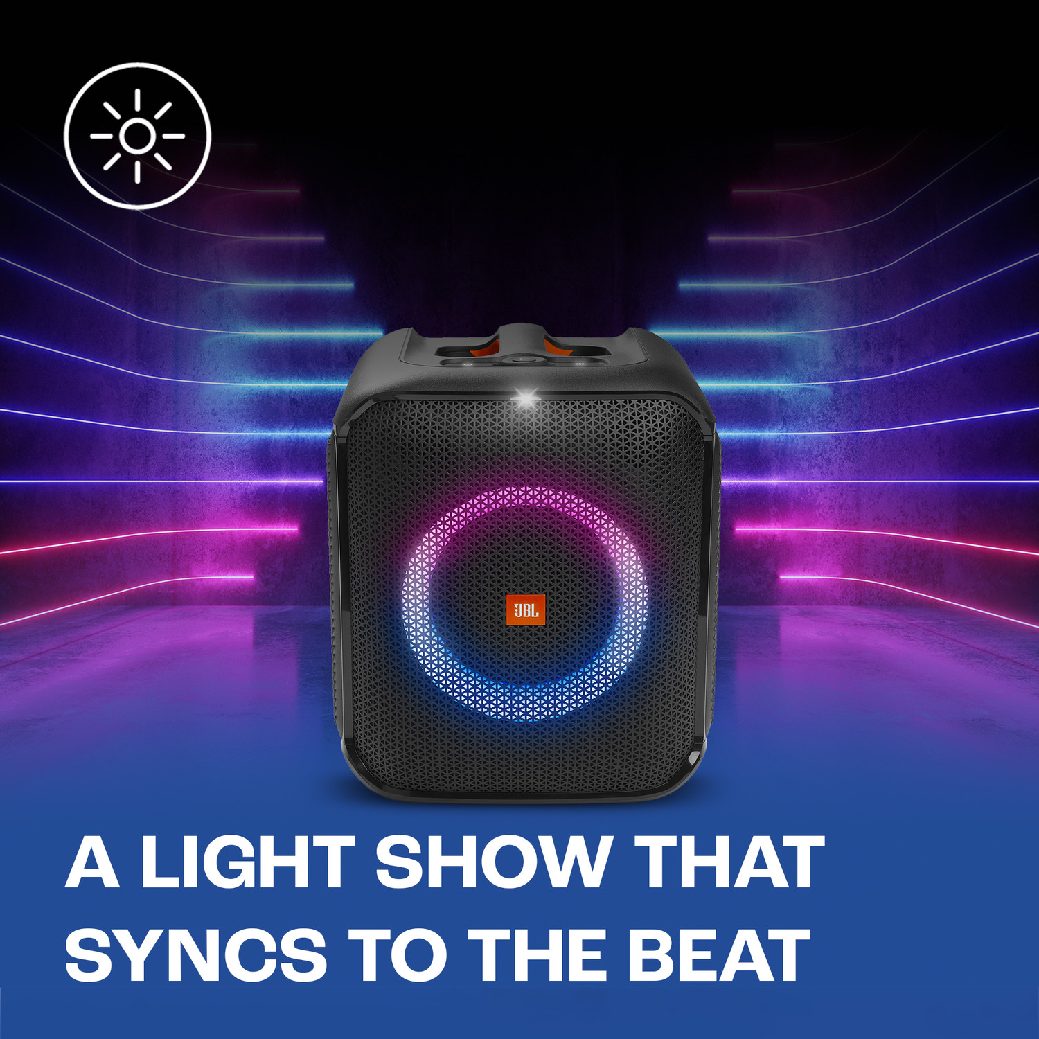 Image of JBL Partybox Encore Essential, Dynamic Light Show ,6Hrs Playtime,Built-in Powerbank 100 W Bluetooth Home Audio Speaker