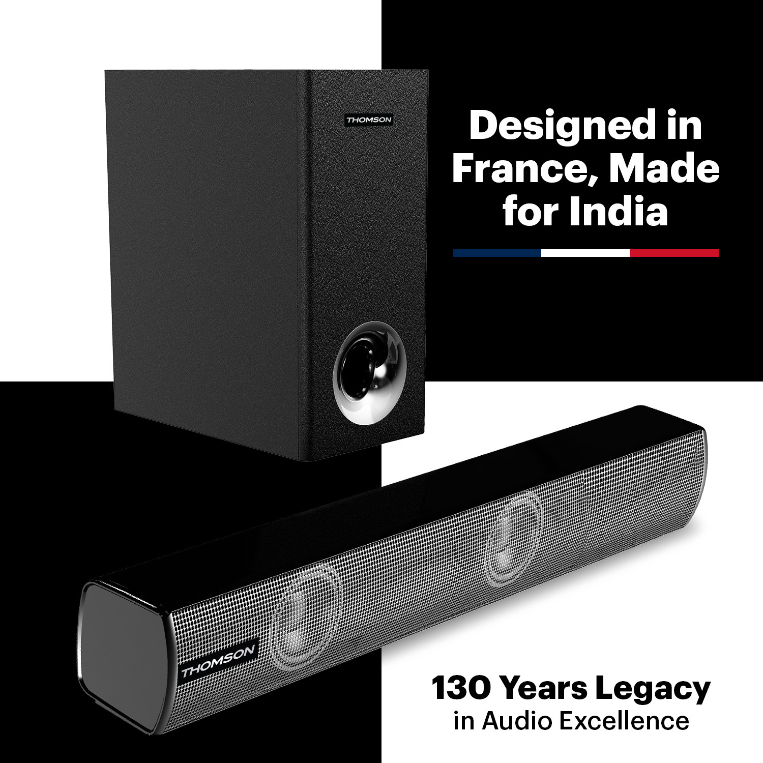 Image of Thomson Alphabeat80, Music System, Bass Woofer, Home Theatre Speaker Bar BT v5.1 80 W Bluetooth Soundbar