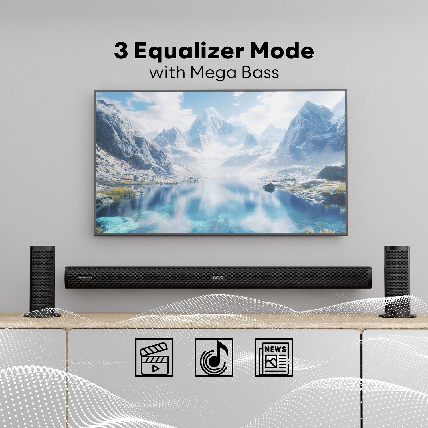 Image of GOVO GOSURROUND 985 Dolby Digital wiless Subwoofer 525 W Bluetooth Soundbar