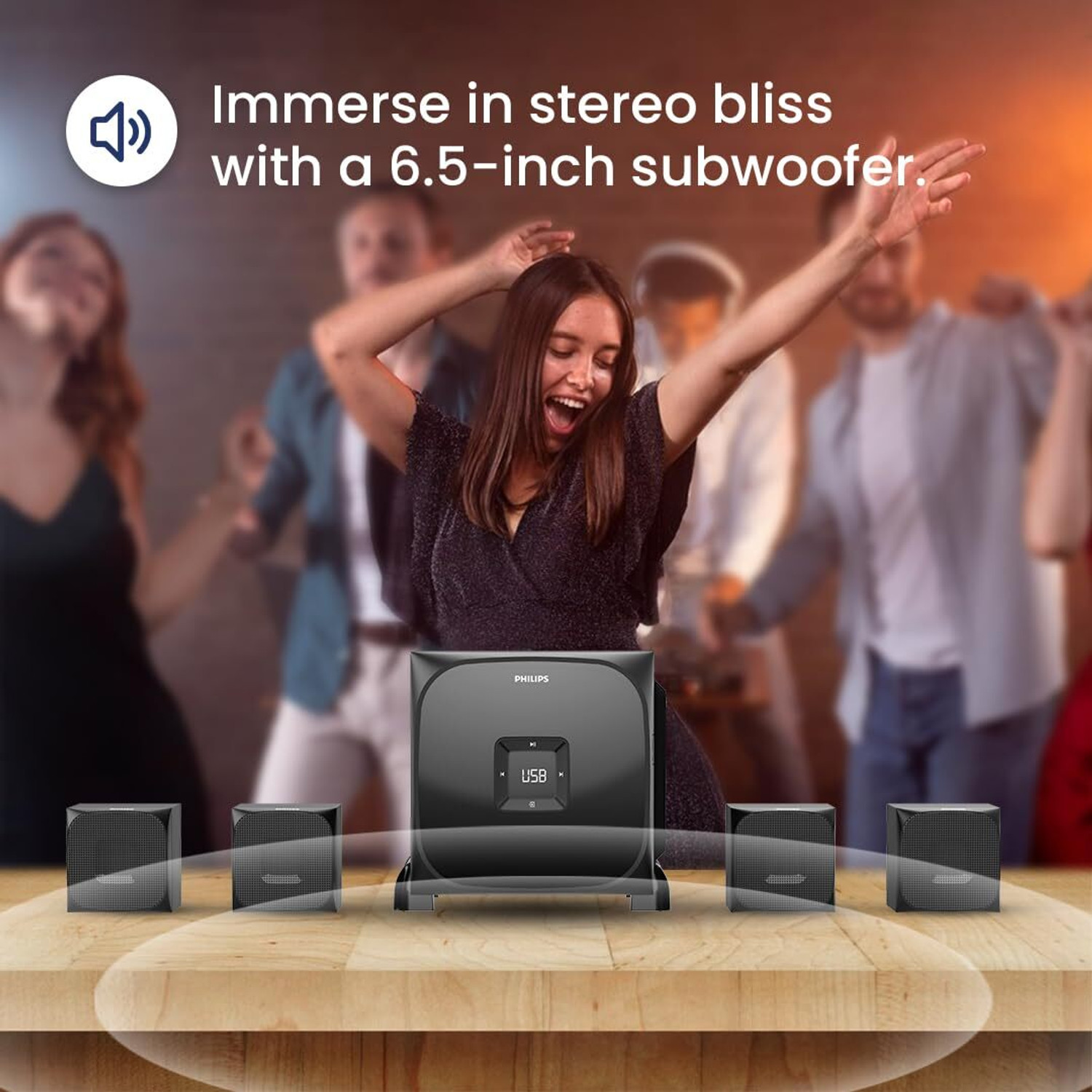 Image of PHILIPS SPA8170B /94 100 W Bluetooth Home Audio Speaker