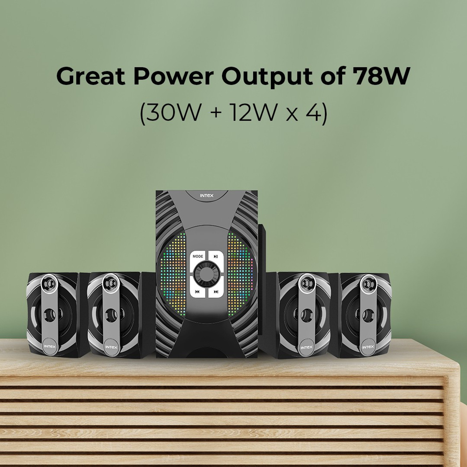 Image of Intex MM 4.1 FMUB 78 W Bluetooth Party Speaker