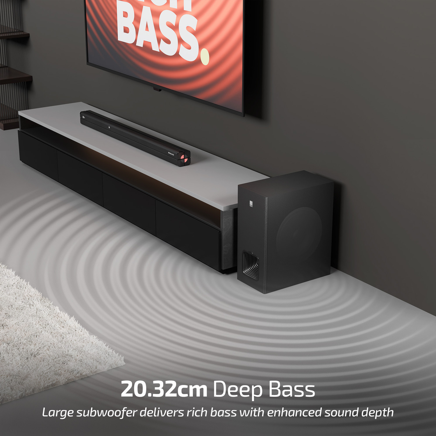 Image of iBall Cinebar 560, Dolby Audio, Wireless Subwoofer&Satellites, Triple Driver, BTv5.3 800 W Bluetooth Soundbar