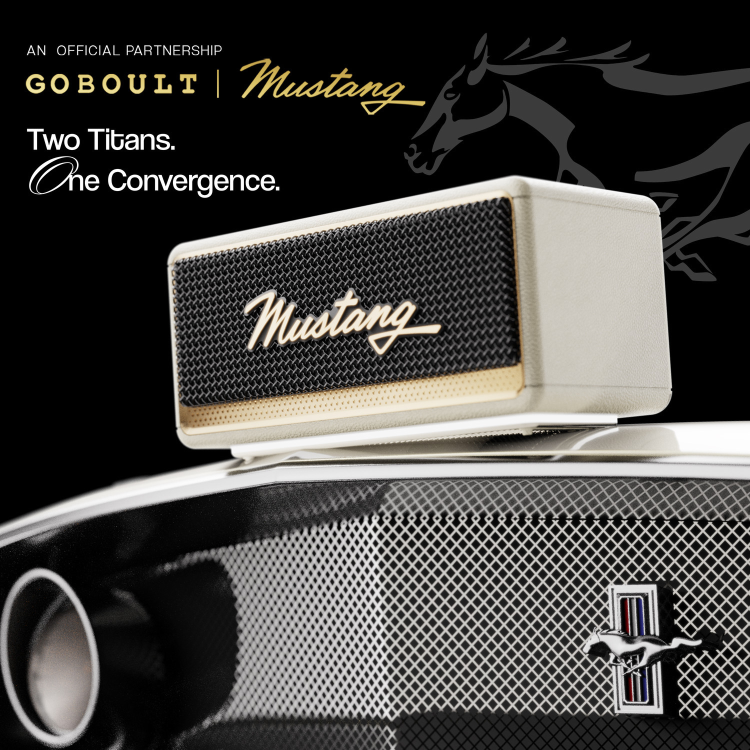 Image of GOBOULT Mustang GT 20, Dual Dynamic Drivers, RGB LEDs, Bass Radiator, BTv 6, 7Hr Battery 20 W Bluetooth Speaker