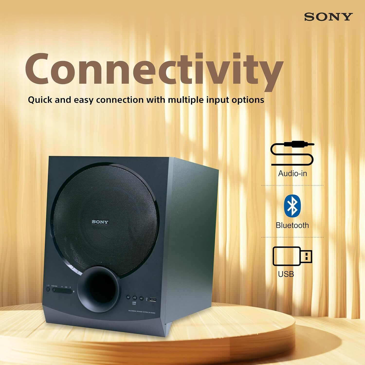 Image of SONY D40M2 with Google, Alexa & Siri Assistant Smart Speaker
