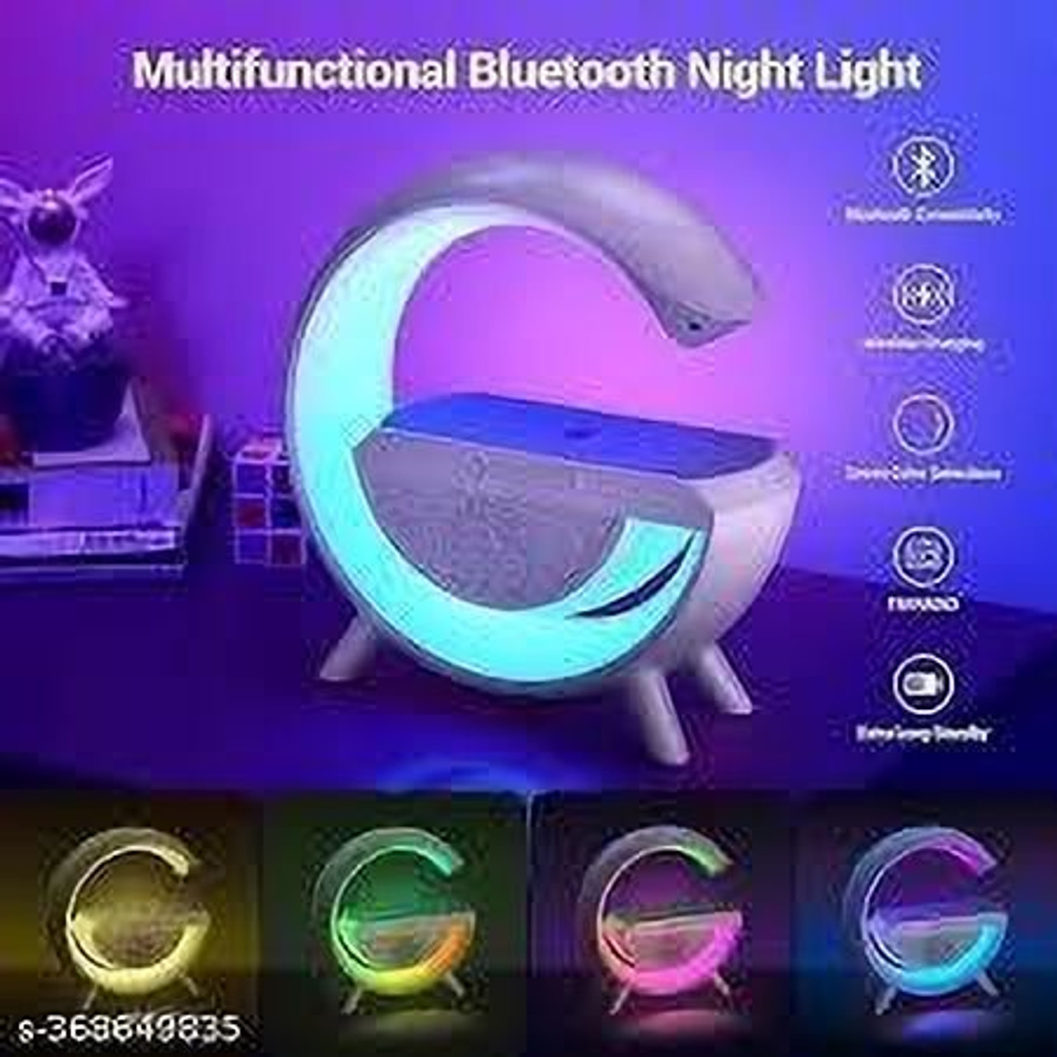 Image of HANS G Shape Multifunctional Google Speaker Wireless Charger MS192 56 W Bluetooth Party Speaker
