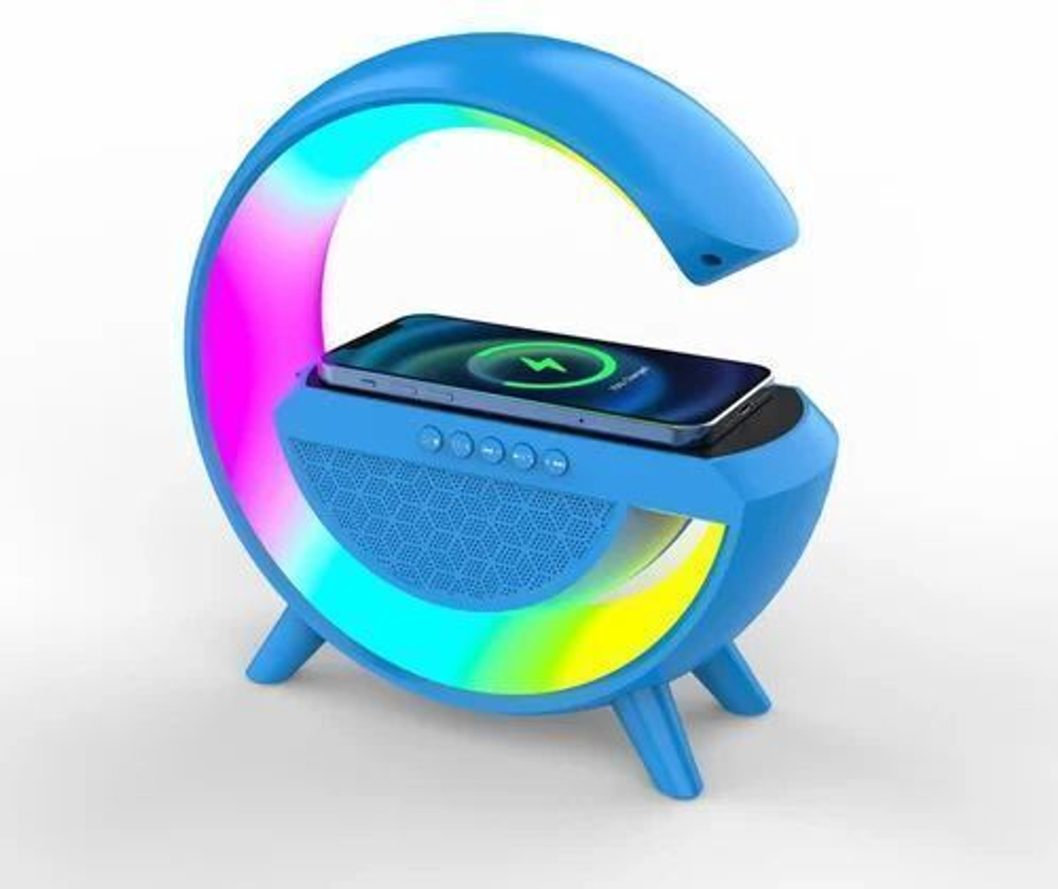 Image of HANS G Shape Multifunctional Google Speaker Wireless Charger MS192 56 W Bluetooth Party Speaker